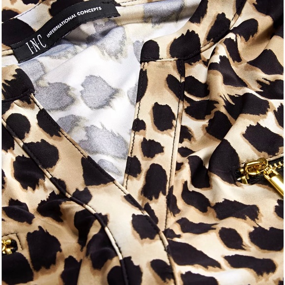 INC International Concepts Printed Zip-Pocket Top SIZE X-LARGE - Picture 2 of 8